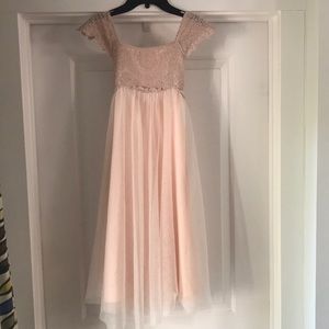 Monsoon Girls Party Tulle Lace Sparkle Dress 8